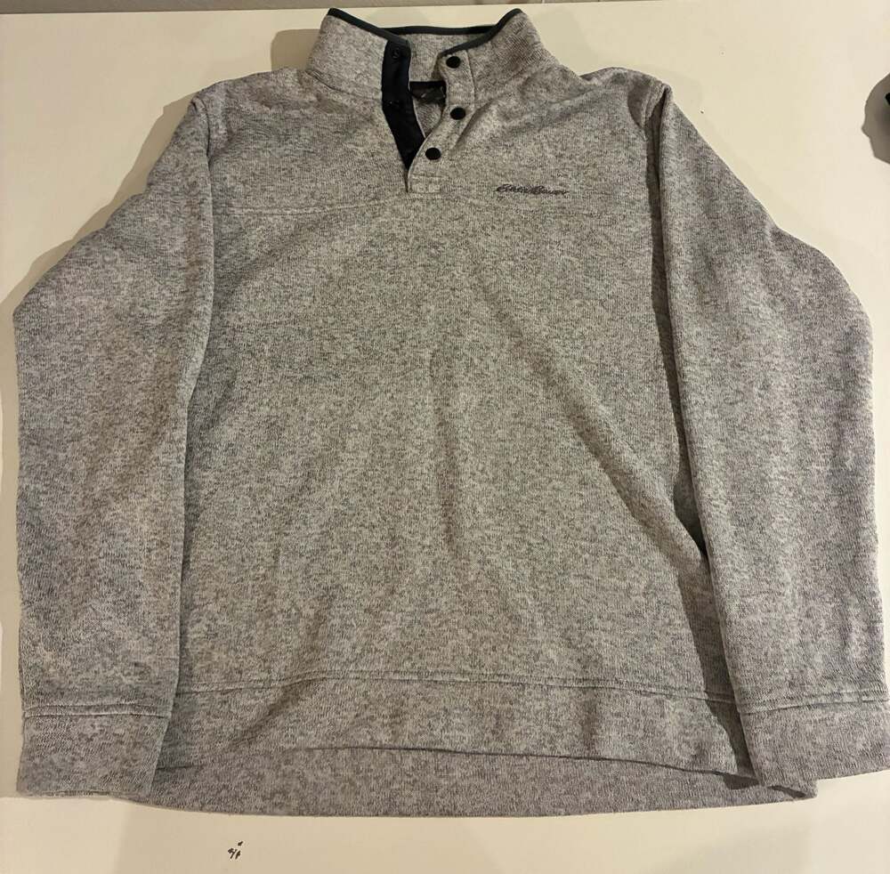 Eddie Bauer Men's XL Radiator Fleece 1/4 Snap Mock Neck Pullover